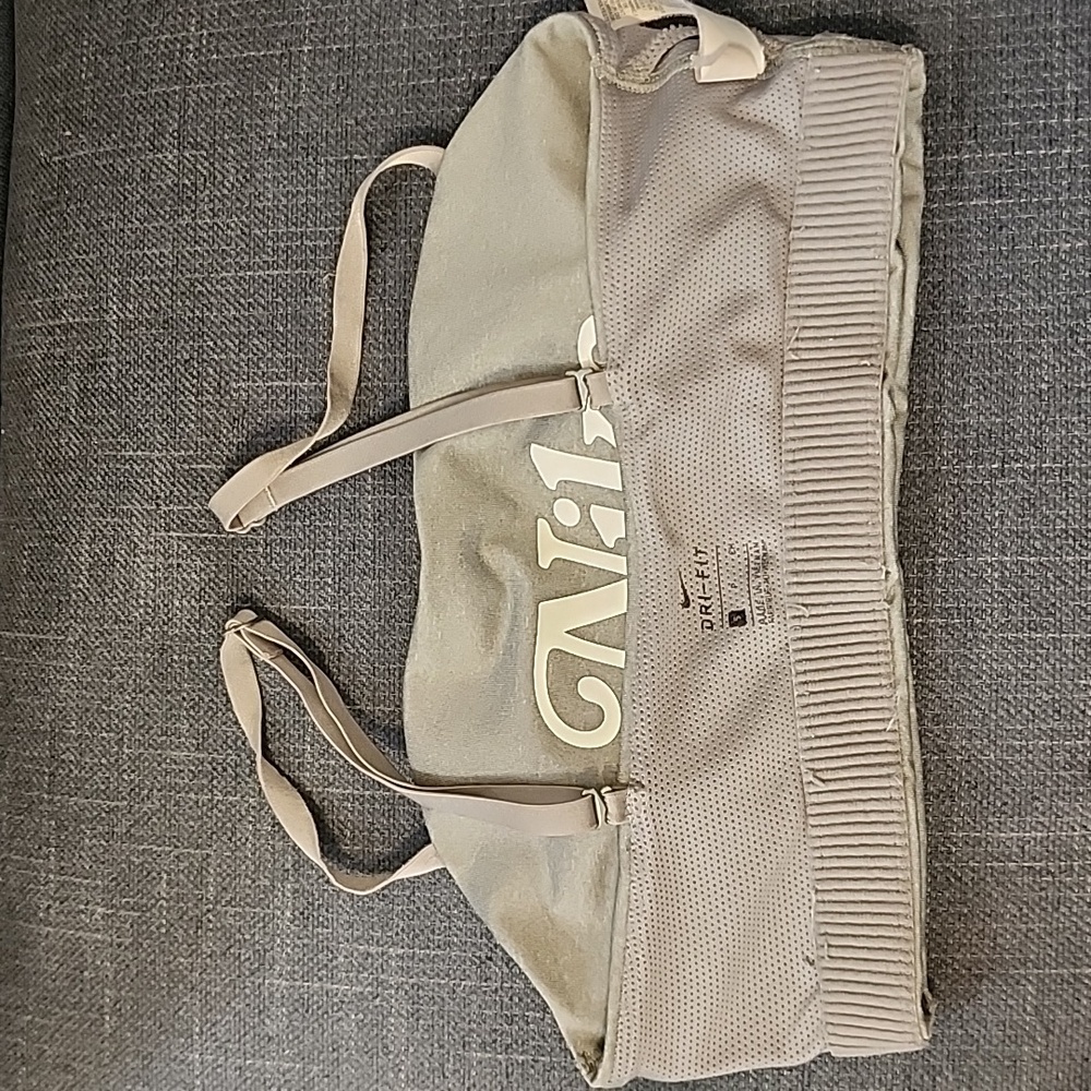 Nike Tan Bralette with Logo, Size Small - Picture 9 of 9